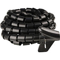 Гнучкий кабельний бандаж з кліпсою АСКО-УКРЕМ WCT-28 діаметр 28 мм, довжина 3 м, чорний (A0150070022)