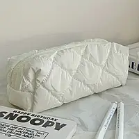 Большой Пенал Однотонного Цвета - Стильная Полиэстеровая Сумка для Хранения для Студентов и Канцелярских