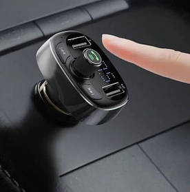 FM модулятор автомобільний BASEUS t typed with Bluetooth FM (Standard edition) S-09A |2USB, 2.4A/1A|