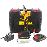Ефективний акумуляторний DeWalt 24V 5AH АКБ секатор Деволт Міцний та потужний секатор для гілок та кущів