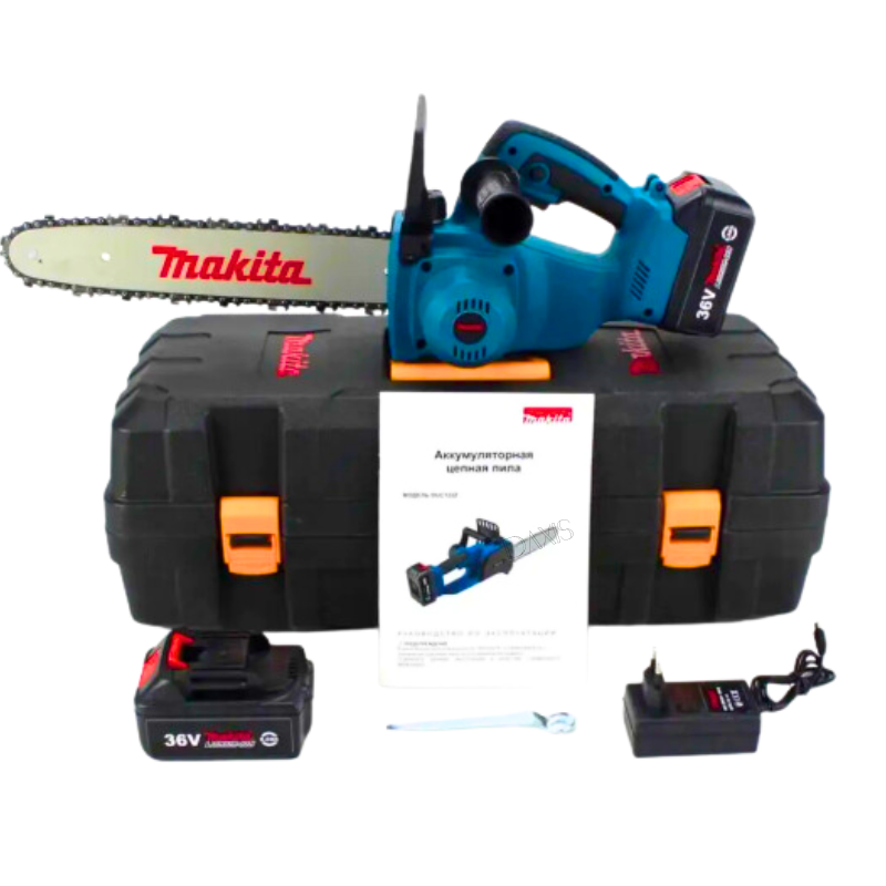 Ланцюгова АКБ пила Makita Акумуляторна пила Макіта 36V 6Ah Зручна та ефективна ланцюгова пила