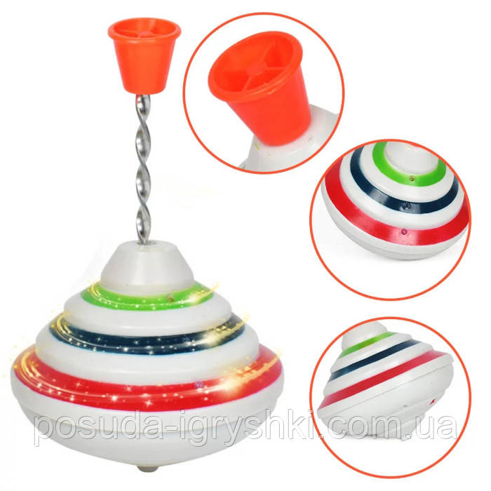 Дзига M 0306 U/R музична, зі світлом, розмір 14 см