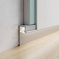 Прихований алюмінієвий плінтус, LED, Анодований, висота 20см