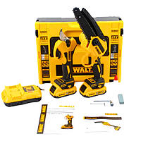 Набір 2в1 садовий акумуляторний секатор і пила DeWalt 24V Набір АКБ інструментів 2в1 Деволт