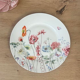 Тарілка порцелянова з квітковим прінтом D19*1.8см Flower Garden