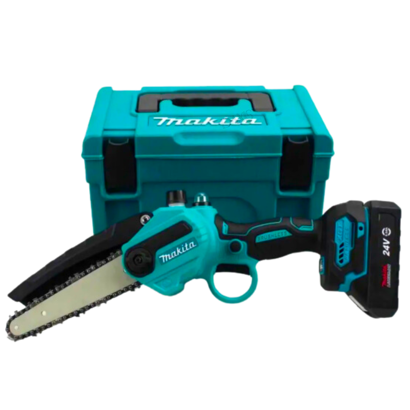 Компактна акумуляторна мініпила Makita 24V 4AH Гілкоріз шина 10 см Пила з автоматичним змащенням ланцюга