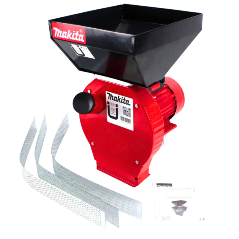 Ефективна зернодробарка Makita для зерна і качанів кукурудзи 280 кг/год Кормоподрібнювач Макіта 4.2 кВт
