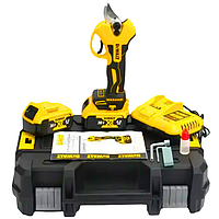 Універсальний секатор DeWalt з двома АКБ на 36В 6А Секатор акумуляторний Деволт Акумуляторний секатор