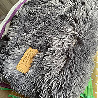 Покривало травичка Пухнастий махровий плед із довгим ворсом. 220х240 см. Колір Мокрий камінь.