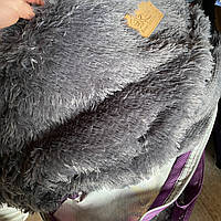 Покривало травичка Плед травичка густий довгий ворс. Розмір Євро. Колір - Темно-сірий