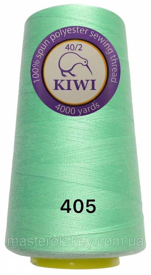 Швейна нитка Kiwi 40/2 No405 відтінок м'ятний
