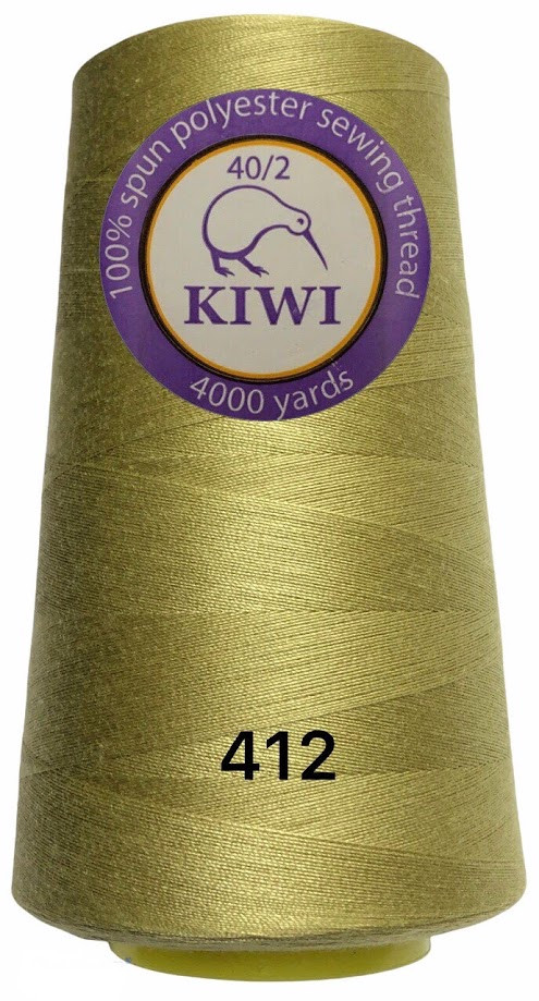 Швейна нитка Kiwi 40/2 No412 відтінок гірчичний, фото 1