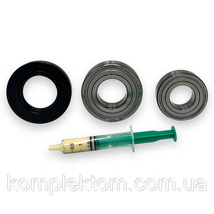 Комплект підшипників SKF і сальник для пральної машинки Bosch (6205+6206+35*62*10), фото 1