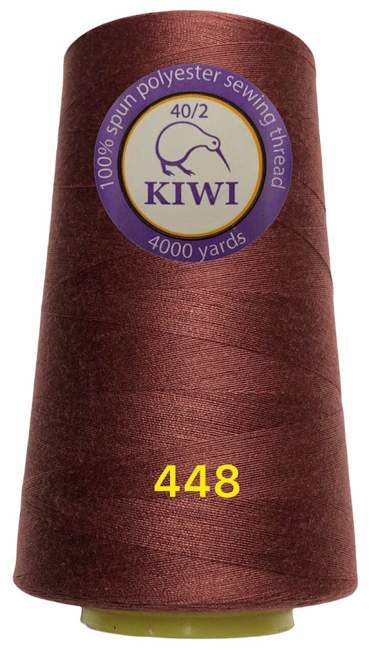 Швейна нитка Kiwi 40/2 No448 відтінок рудий коричневий, фото 1