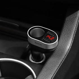 FM модулятор автомобільний Hoco Regal with LCD Z29 |2USB, 3.1A|