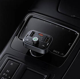 FM модулятор автомобільний BASEUS t typed with Bluetooth FM S-09 |2USB, 2.4A/1A|