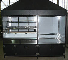 Мангальний комплекс BBQ 2600х800х2500 мм (в комплекті з хоспером)