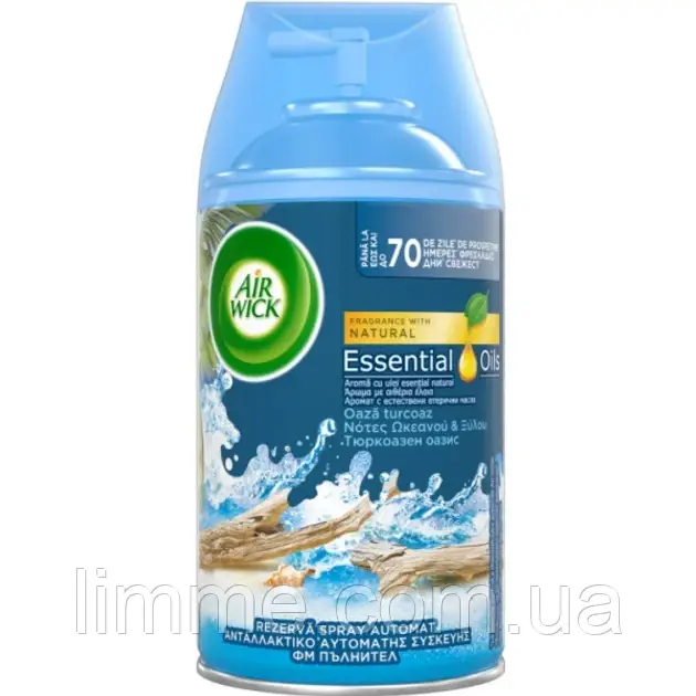 Змінний балон для автоматичного освіжувача повітря Air Wick Блакитна лагуна 250 мл.