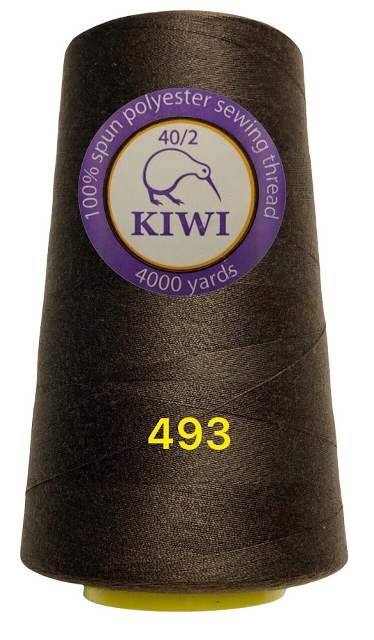 Швейна нитка Kiwi 40/2 No493 відтінок темно-коричневий, фото 1