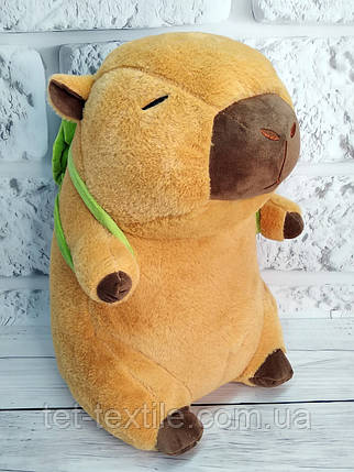 М'яка іграшка з пледом усередині Капібара з рюкзаком черепашка, фото 1