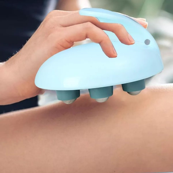 Масажер роликовий ручний антицелюлітний Body Shape Блакитний