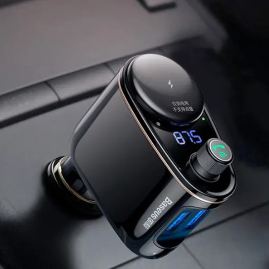 Адаптер автомобільний BASEUS Locomotive with Bluetooth FM |2USB, 2.4A|