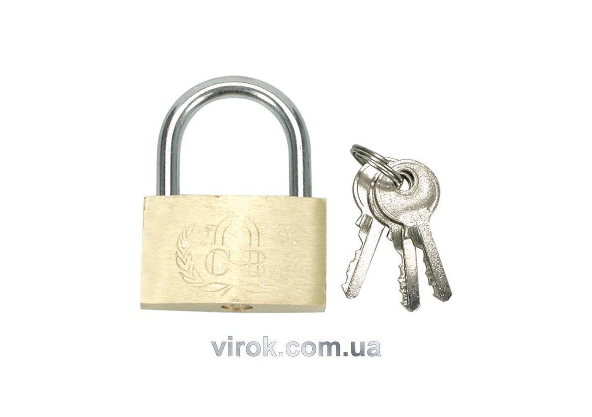 Замок навісний VOREL латунний дуговий, l=40 мм [12/240], фото 1