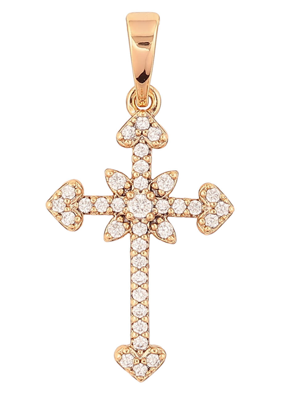 Кулон Xuping Позолота 18K "Хрест з цирконієм» для ланцюжка до 6мм