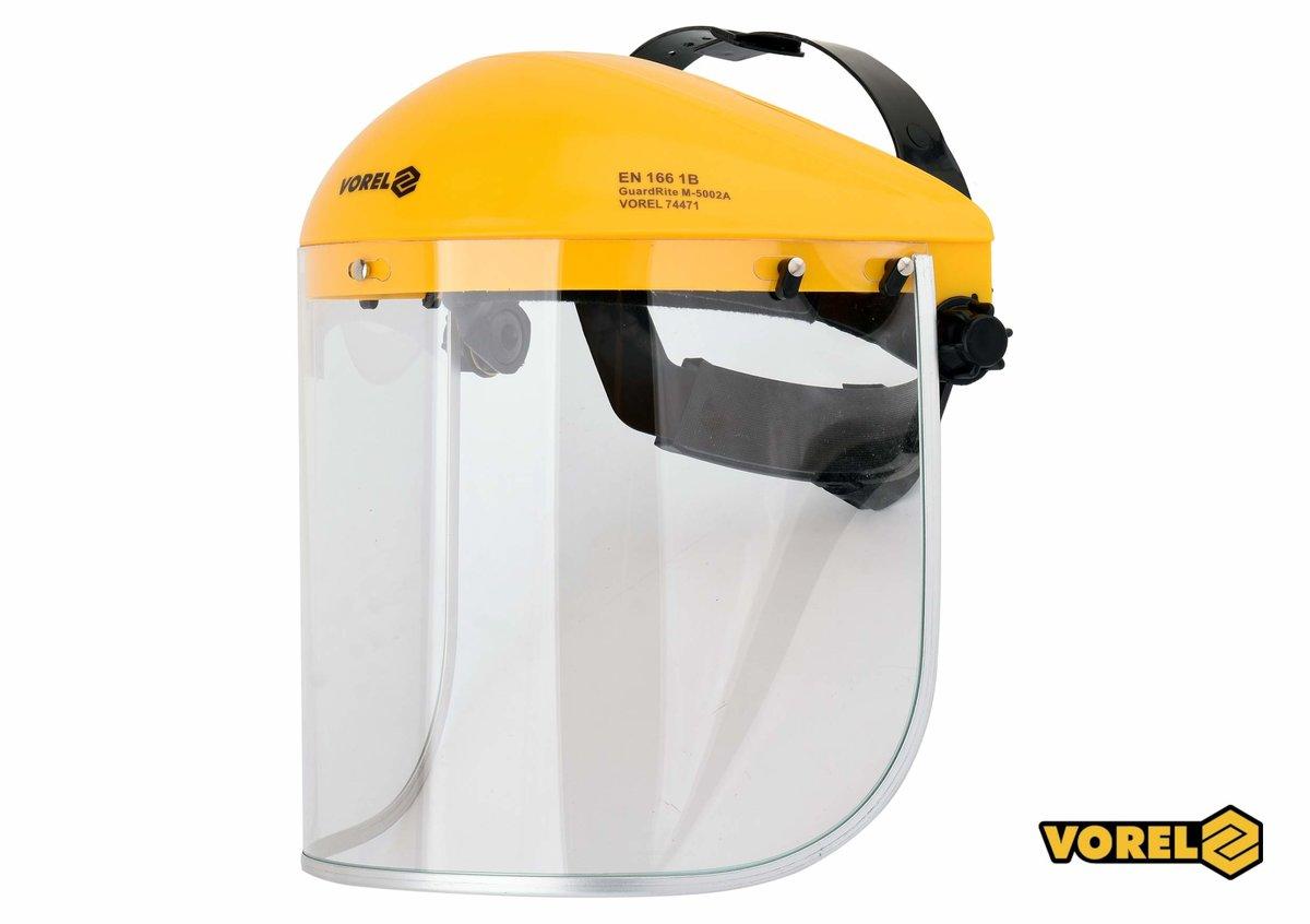 Щиток захисний VOREL для обличчя з прозорим регулювальним екраном [25/100], фото 1