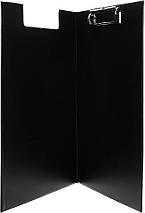 Папка-планшет Deli 38154Е чорний А4 покриття ПВХ метпл кліпса, кишеня, фото 3