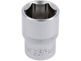 Головка торцева 6-гранна 1/2" М20 коротка YATO