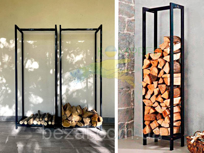 Дровниця з металу в стилі Лофт 600х300х1800 мм  Kompred ДК2/1, фото 1