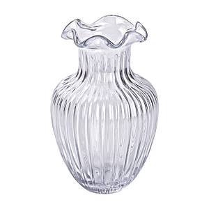 Декоративна скляна ваза Small Waves 21.5 см прозора