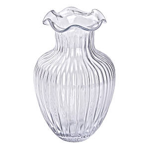 Декоративна скляна ваза Small Waves 24.5 см прозора