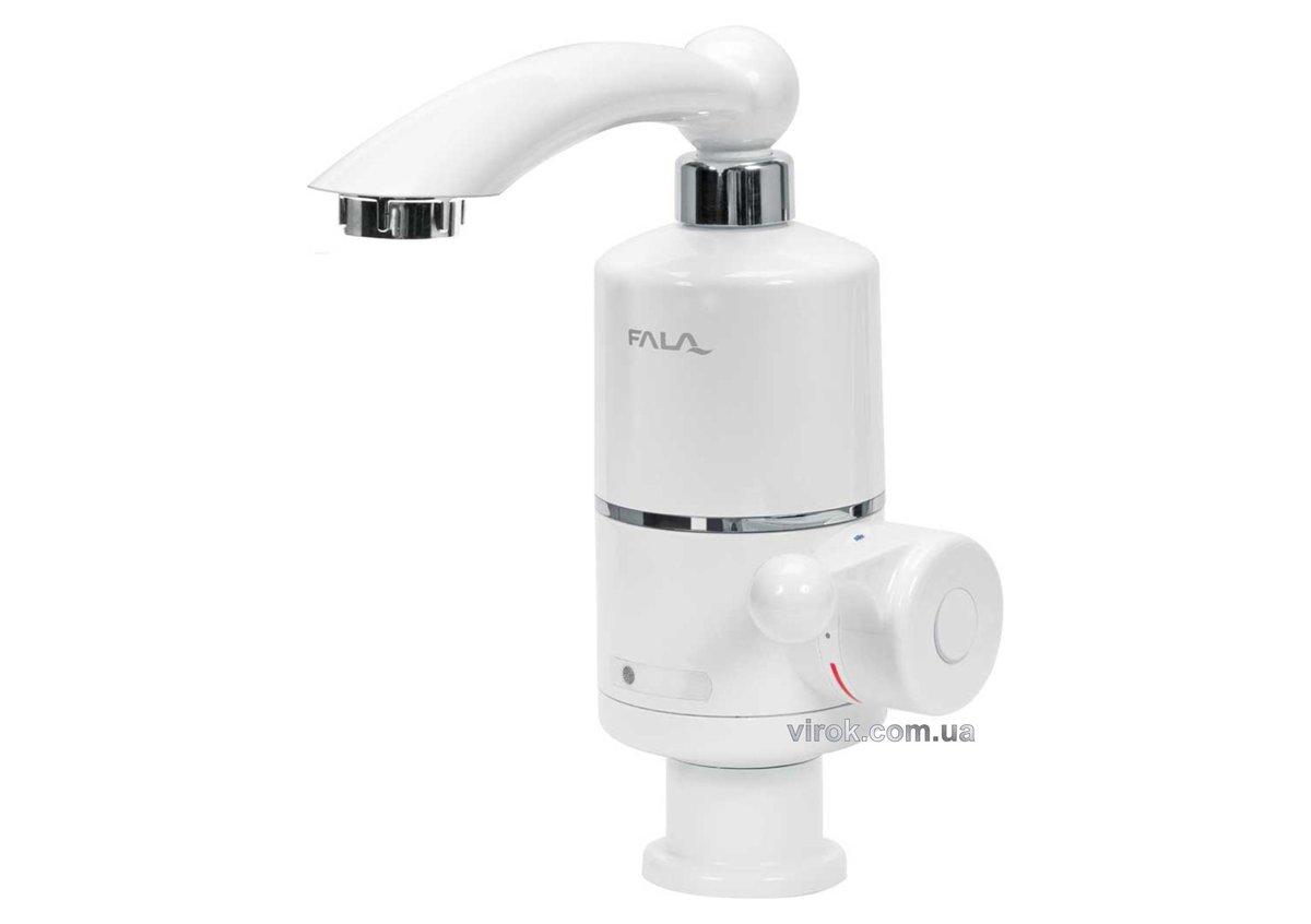 Нагрівач води проточної мереж. FALA до 60°С,3кВт,тиск 0,04-0,6MPa, гусак l=10 см, нижнє під'єднання, фото 1