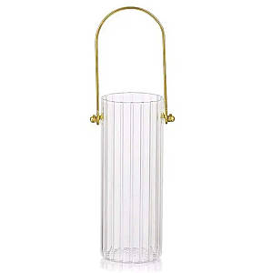 Скляна ваза для квітів Clear 24.5 см прозора