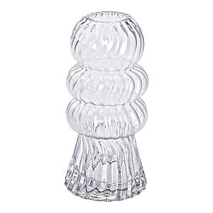 Скляна ваза для квітів Water rose 24.5 см прозора