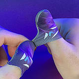 Ігрові напальчники NEO P1 (1 пара 2 шт) для ігор на телефоні смартфоні планшеті срібне волокно pubg + бокс, фото 5