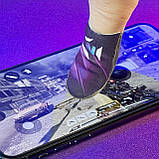 Ігрові напальчники NEO P1 (1 пара 2 шт) для ігор на телефоні смартфоні планшеті срібне волокно pubg + бокс, фото 3