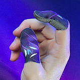 Ігрові напальчники NEO P1 (1 пара 2 шт) для ігор на телефоні смартфоні планшеті срібне волокно pubg + бокс, фото 7