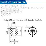 . Демпфер силіконовий під нагрівальний стіл 3Д-принтера, Помаранчевий, Ø16мм, висота 18мм, фото 6