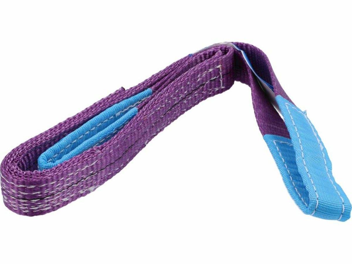 Строп пасовий з поліестеру VOREL 2 петлі по 20 см, заг. l=1 м, шир.30 мм, макс. навантаж- 1 т [100], фото 1