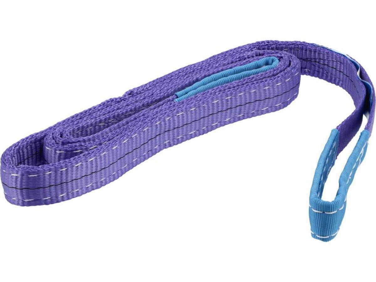 Строп пасовий з поліестеру VOREL 2 петлі по 20 см, заг. l= 2 м, шир.-30 мм, макс. навантаж- 1 т [60], фото 1