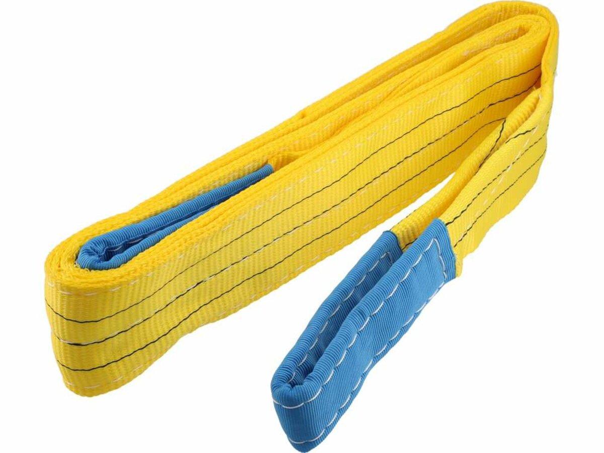 Строп пасовий з поліестеру VOREL 2 петлі по 35 см, заг. l=3 м, шир.- 90 мм, макс. навантаж- 3 т [15], фото 1