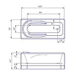 Акрилова ванна Redokss San CATANZARO 1400х750, фото 3