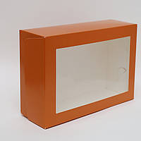 Коробка кондитерська для тістечка 250*170*80 помаранчева