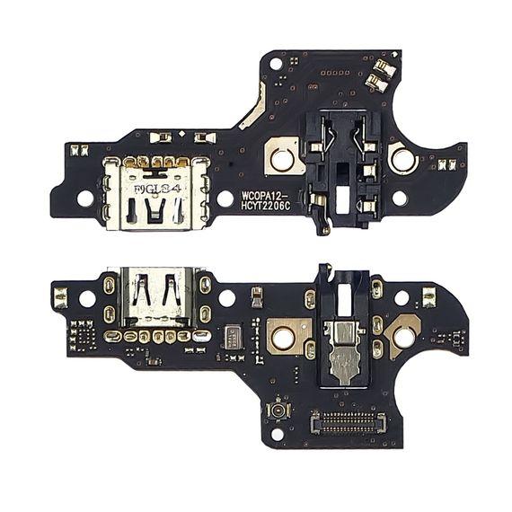 Нижня плата (роз'єм зарядки) Oppo A12 (CPH2083 | CPH2077), з роз'ємом зарядки, гарнітури та мікрофоном