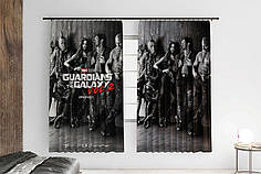 Штори з принтом «Guardians of the Galaxy on the gray background»