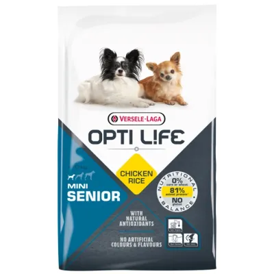 Сухий корм для літніх собак міні та малих порід Opti Life (Опті Лайф) Senior Mini з куркою 7.5 кг