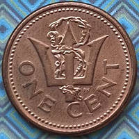 Монета Барбадосу 1 цент 1998-2009 рр.